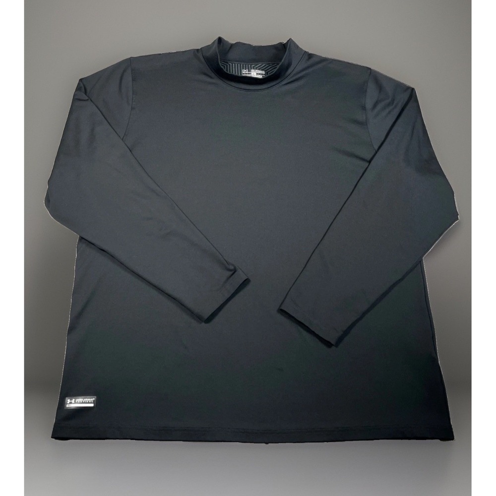 Under Armour Tactical ColdGear Infrared Mock Neck Shirt Men 3XL Black Base Layer